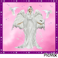 un superbe ange blanc - GIF animasi gratis