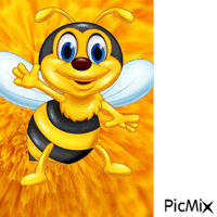 Пчела - Бесплатный анимированный гифка