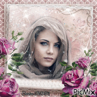 Portrait femme par BBM анимированный гифка
