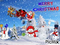 Merry Chritmas - GIF animé gratuit