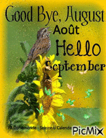 Goodbye August Hello September - Бесплатный анимированный гифка
