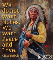 no queremos riquezas, queremos paz y amor - GIF animé gratuit