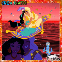 Aladin et Jasmine   concours animovaný GIF