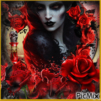 Lady vampire - Бесплатный анимированный гифка