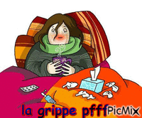 la grippe - Бесплатный анимированный гифка