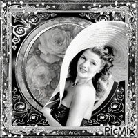 Rita Hayworth, Actrice américaine geanimeerde GIF