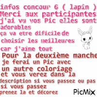 INFOS du concour 6 ( lapin ) - Free animated GIF
