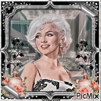 Marilyn Monroe, Actrice américaine Gif Animado