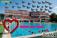 women are equal and they deserve respect. - GIF animate gratis