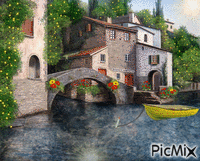 Italian Village Animated GIF