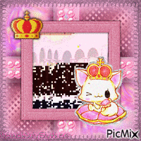 {♠}Royal Kitty in Pink{♠} geanimeerde GIF