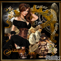 Steampunk-Happy Easter - GIF animate gratis