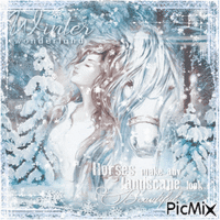 Winter emotions - Girl with a horse