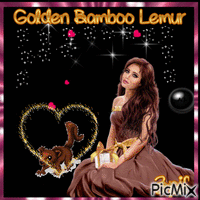 golden bamboo lemur animovaný GIF