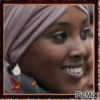 Portrait d'une Femme d'Afrique - Бесплатный анимированный гифка