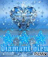 diamant bleu - GIF animasi gratis