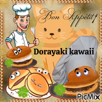 Dorayaki kawaii animowany gif