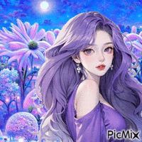 Manga purple-contest - GIF animé gratuit