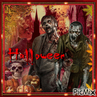 Zombie d'Halloween - GIF animé gratuit