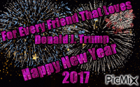 Happy New Year Trump 2017 - GIF animado grátis