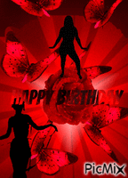 BIRTHDAY RED&BLACK - Бесплатный анимированный гифка