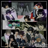 L Lawliet (Death Note) 动画 GIF