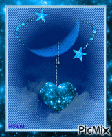 lune et coeur 动画 GIF