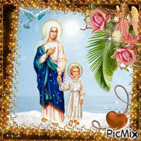 Jesus et Marie 👩  💝 - GIF animado gratis
