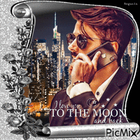 To The Moon & Back Animiertes GIF