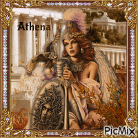 Griechische Göttin ATHENA анимированный гифка
