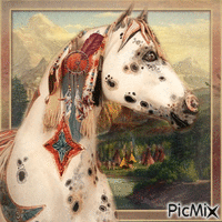 Pony der amerikanischen Ureinwohner - GIF animé gratuit