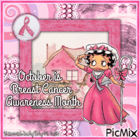 {Betty Boop - Breast Cancer Awareness Month} - GIF animasi gratis