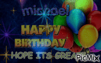 HAPPY BIRTHDAY MICHAEL animeret GIF