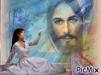 pray to jesus animovaný GIF