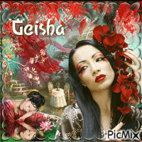 vieu geisha animovaný GIF