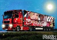 Caminhão de Natal da Coca-Cola - Zdarma animovaný GIF