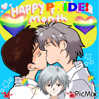 Kaworu Nagisa Pride animuotas GIF