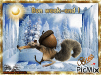 Bon week-end - GIF animado gratis