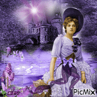 purple vintage GIF animé