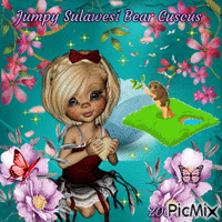 Jumpy Sulawesi bear cuscus - GIF animé gratuit
