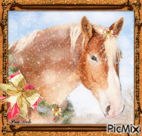 Christmas Horse animirani GIF