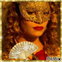 Masked lady - GIF animé gratuit