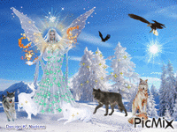 Angel of Light guardening the nature animuotas GIF