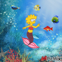 Lisa the mermaid - GIF animé gratuit