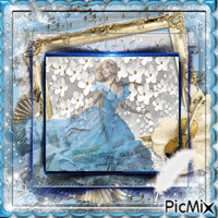 poétique en bleu et blanc - Darmowy animowany GIF