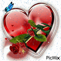Hearts & Roses - GIF animasi gratis