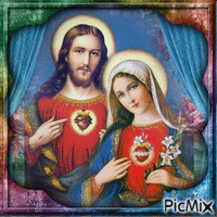 Jesus / Virgin Mary animovaný GIF