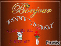 Bonjour - Zdarma animovaný GIF
