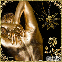 Black and gold - Free animated GIF