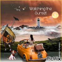 Watching the Sunset - GIF animé gratuit